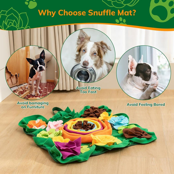 Snuffle Mat for Dogs -Interactive Dog Toys to Keep Them Busy | Puppy Puzzle Slow Feeder Treat| Dog Lick Mat Enhancement3