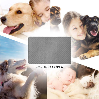 CHHKON Dog Blankets for Couch Protection Waterproof Dog Bed Covers Pet Blanket Furniture Protector (Grey+Beige, 82"X120")3