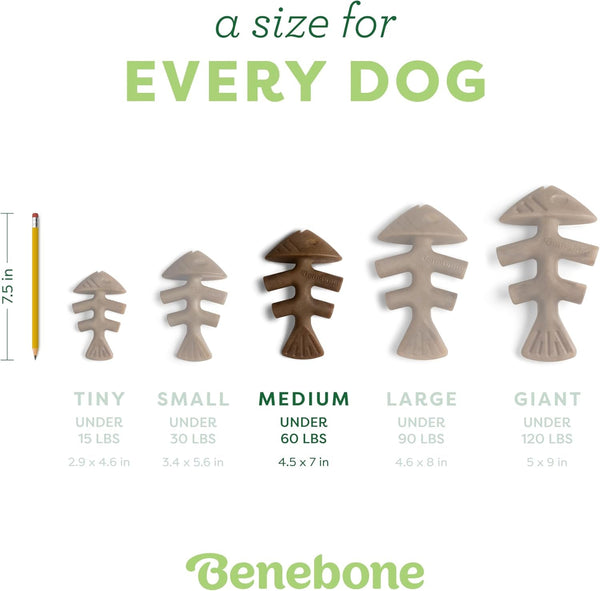 Benebone Fishbone Durable Dog Chew Toy for Aggressive Chewers, Real Fish, Made in USA, Medium4