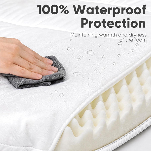 FUKUMARU Large Thickened Dog Couch Bed, Orthopedic, Waterproof & Washable | Heavy Duty Dog Sofa with 4" Extra-Thick Egg-Crate Foam, Relieves Joint Pressure, Fully Removable, Fits Medium to Large Dogs5