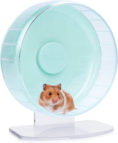 Niteangel Super-Silent Hamster Exercise Wheels: Quiet 10 Inch Running Wheel | Can 10.6-13.4" Adjustable Height - No Bend Back Spinner Running for Dwarf Syrian Hamster Gerbils Mice or Other Small Animal10