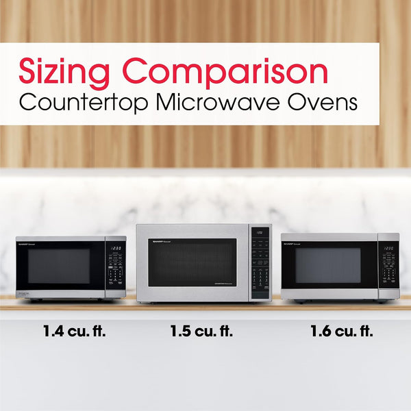 SMC1585KS Convection Countertop Microwave Oven with Removeable 15.4" Carousel Turntable, 1.5 Cubic Feet, 900 Watt, Sensor Cooking, Stainless Steel | 1.5 Cubic Feet, 900 Watt, Removeable 15.4" Carousel Turntable, Sensor Cooking8
