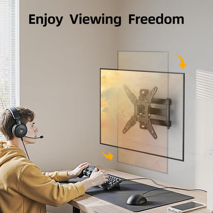32+ 40 Inch Full Motion TV Wall Mount for 13-43" Tvs & Monitor, 360° Rotating Small TV Mount Bracket, Articulating Swivel Tilting Extension, Max VESA 200X200Mm, Single Studs, 55 Lbs3