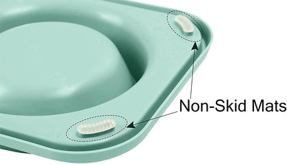 L.D.Dog Cat Food Bowls, Cat Bowls Non-Skid and Non-Spill Silicone Pads with PP Stand, Removable Stainless Steel Food and Water Dishes for Cats, Small Size Dogs4
