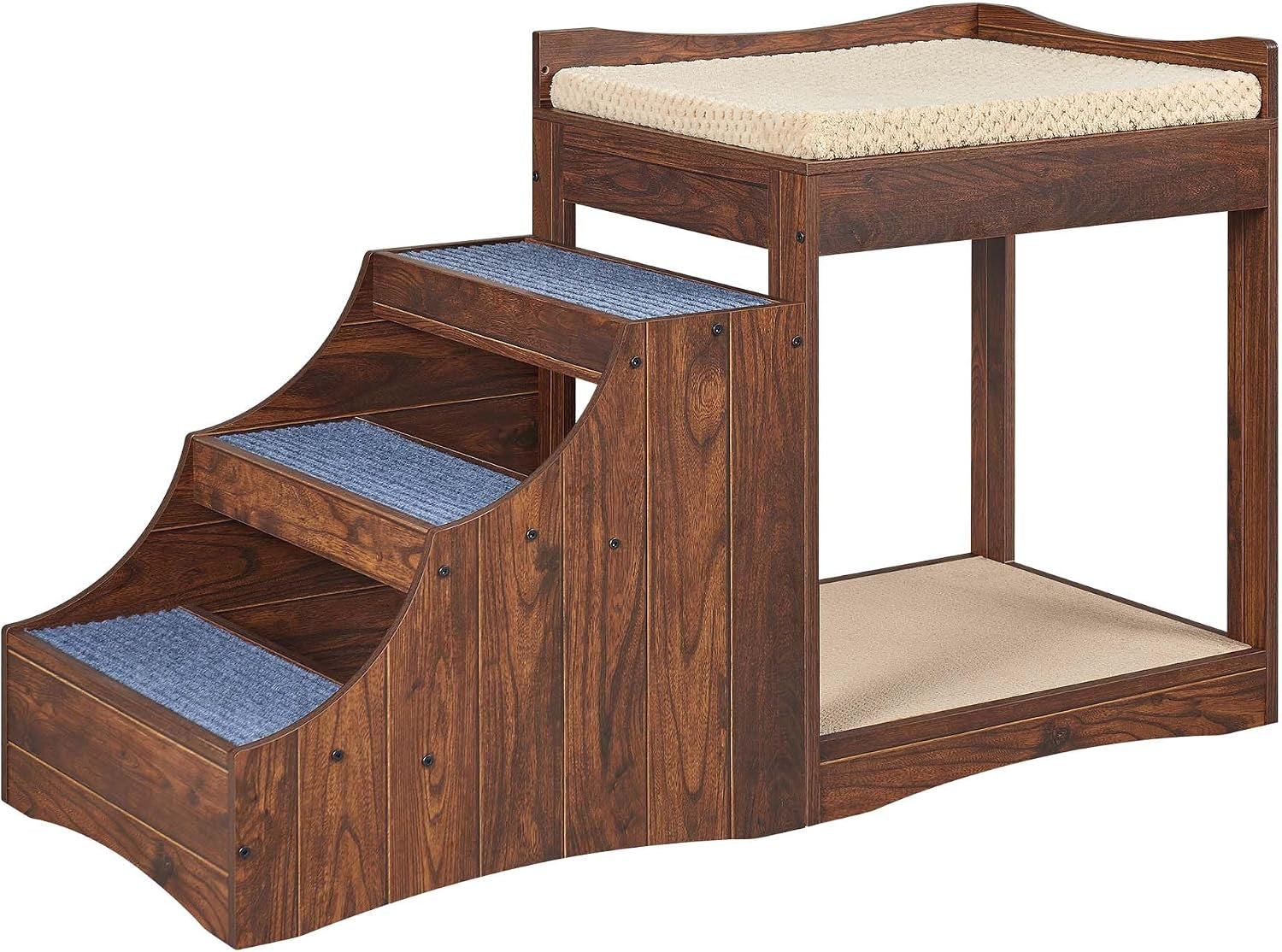 unipaws-pet-bunk-bed-with-removable-step-for-dog-and-cat-window-perch-seat-multi-level-bed-with-cushion-and-cat-scratch-pad-indoor-use-grey