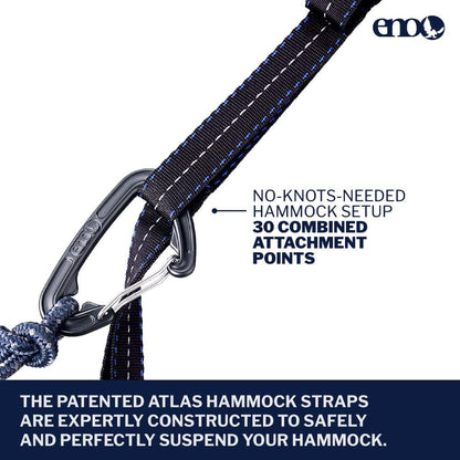 Atlas Suspension System - Tree Strap for Hammock - Accessories for Camping, Hiking, and Backpacking - Black/Royal2