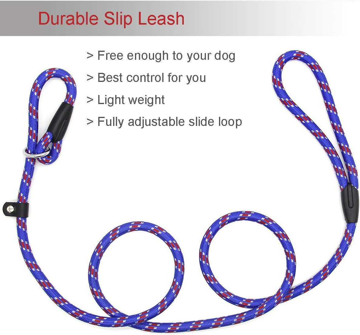 dog-rope-leash-5-ft-pet-slip-lead-dog-training-leash-for-10-80-lb-standard-adjustable-pet-nylon-leash-for-small-medium-dogs-walkingblue