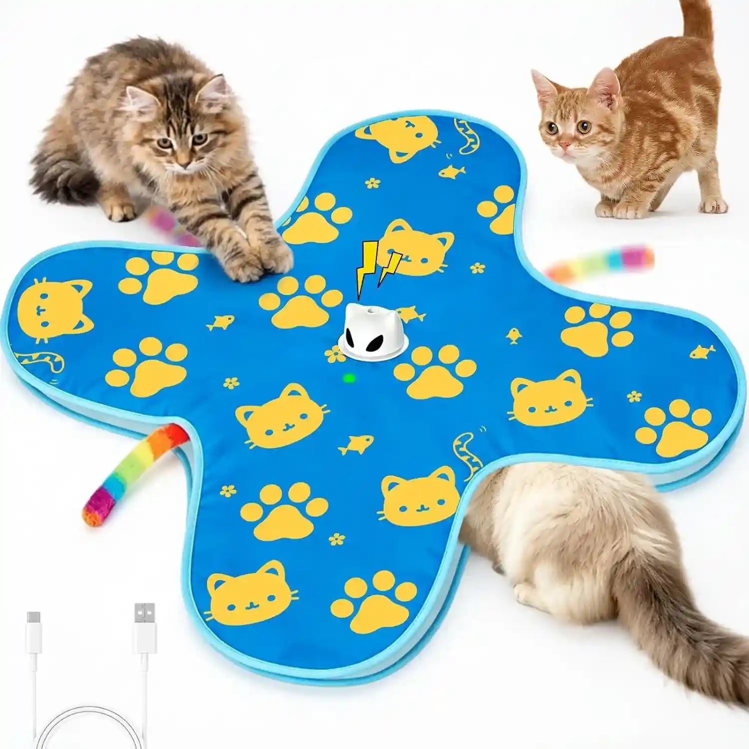 interactive-cat-toys-for-indoor-cats-rechargeable-hide-seek-toy-touch-activated-3-speed-modes-realistic-bird-chirps-10-min-auto-shutoff-hidden-feather-wand-for-bored-adult-cats-blue