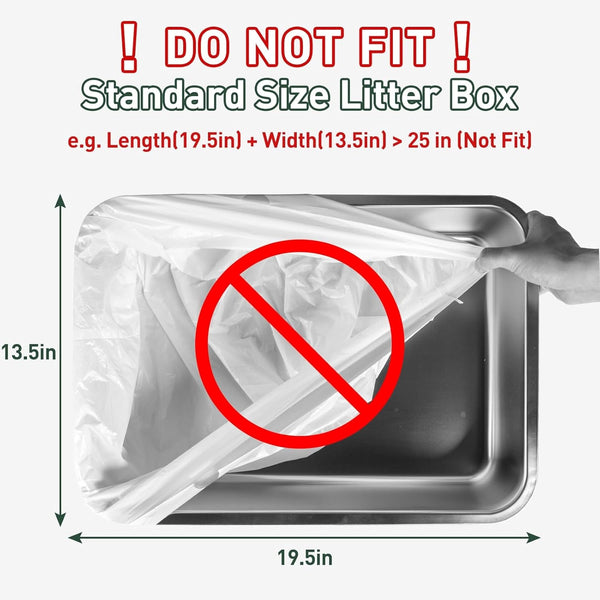 ANWA 40 Count Cat Litter Box Liners for Automatic Cat Litter Box and Litter Box Robot 4/5, Heavy-Duty, Extra Thick4