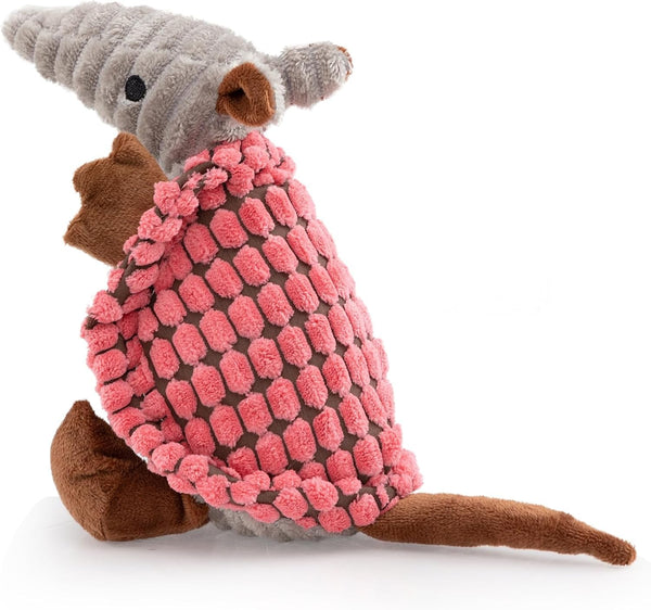 Hollypet Plush Squeaky Armadillo Chew Dog Toy for Small Medium, 8" | Cute Stuffed Armadillo Toy with Unique Grunt Squeaker & Textured Fabric for Teeth Cleaning. Great for Small & Medium Dogs14