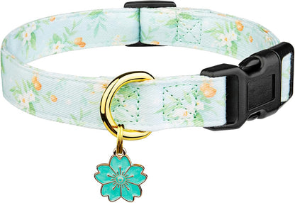 Cotton Dog Collar White and Pink Love Heart with Pendant Cute Dog Collar S | Handmade Distinctive Patterns Skin-Friendly and Breathable Girl Boy Dogs Collars26