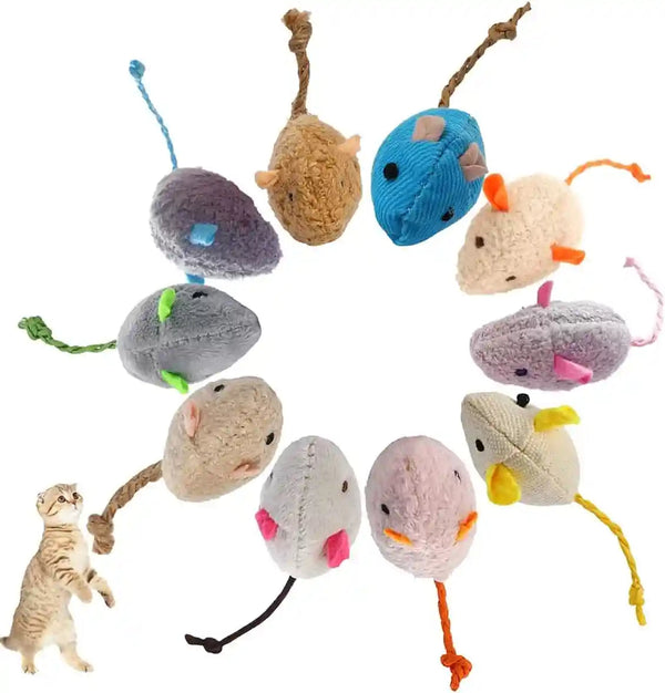 Catnip Toy, Cats Mouse Plush Cat Toys, Cat Mice & Animals Toys for Indoor Cats and Kittens, Cat Chew Toy for Exercise for Pet Cat Kitten Kitty (6 Packs)1