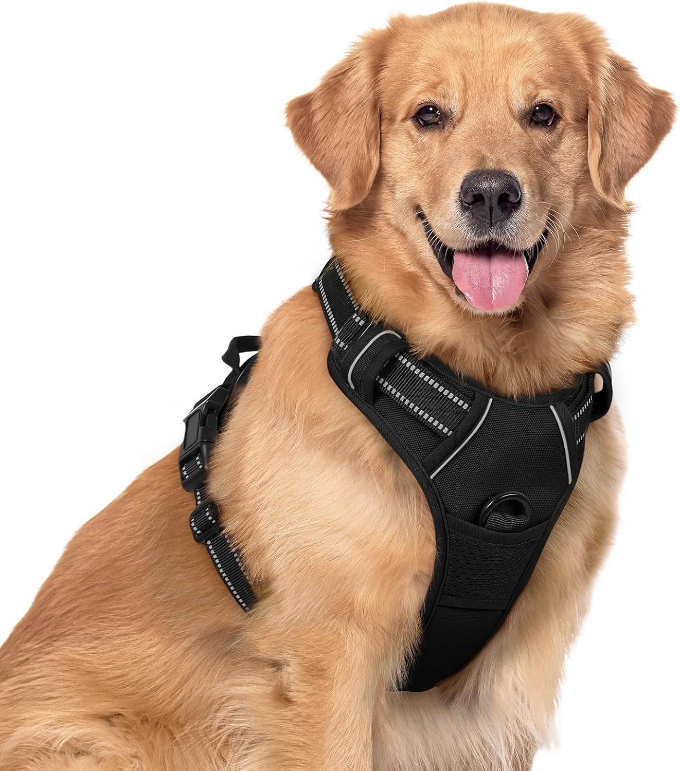 rabbitgoo-dog-harness-no-pull-for-large-dogs-with-2-leash-clips-pet-vest-no-choke-with-handle-adjustable-soft-padded-reflective-easy-control-for-walking-black-large