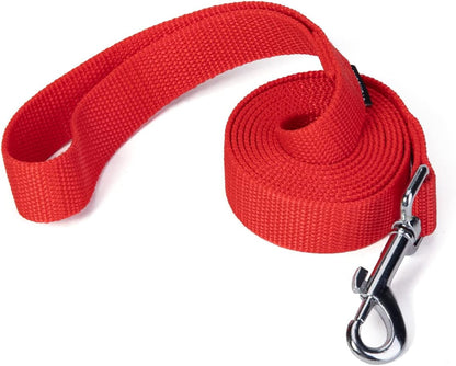 Strong Durable Nylon 10Ft Long Dog Training Leash, Traction Rope, 1 Inch Wide, for Small and Medium Dog (Black, 10 Feet)11