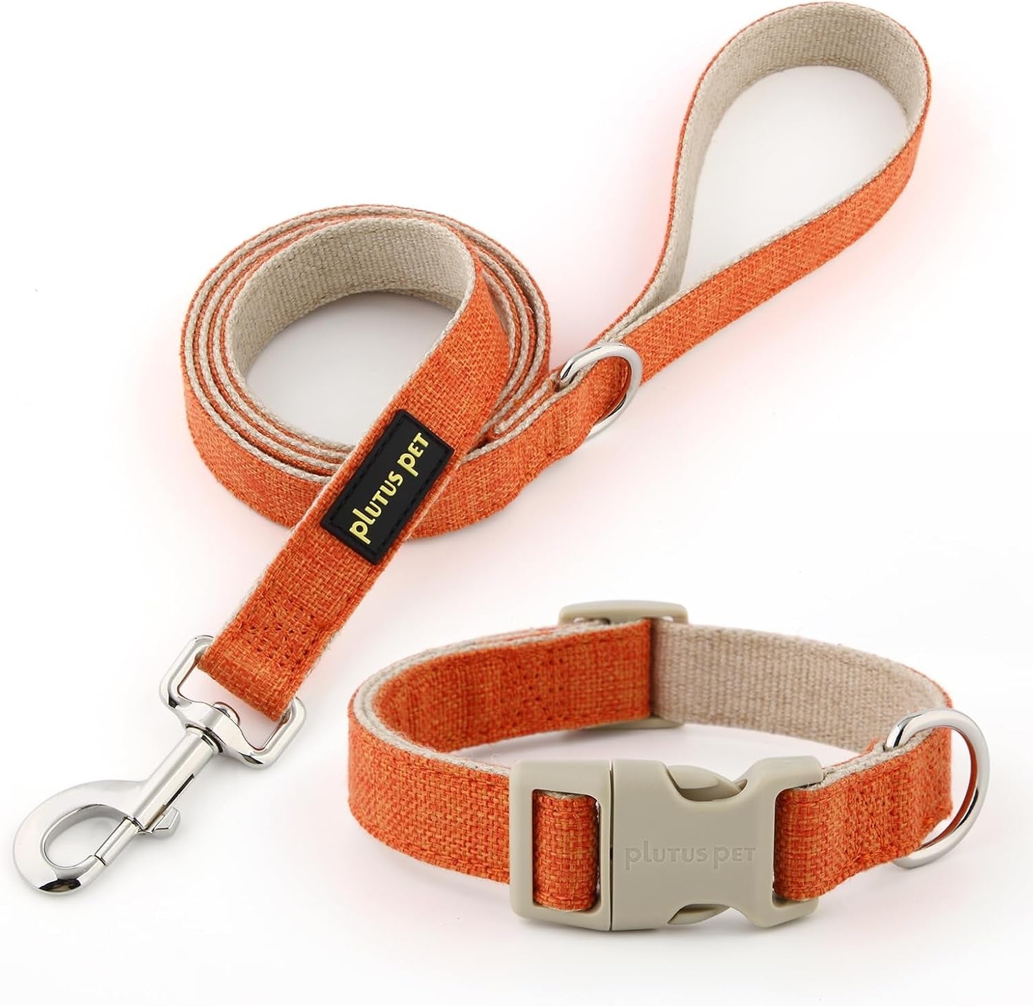 plutus-pet-cotton-hemp-dog-collar-and-leash-set-adjustable-collar-for-small-medium-and-large-dogs-heavy-duty-and-soft-on-skin-lavender-s