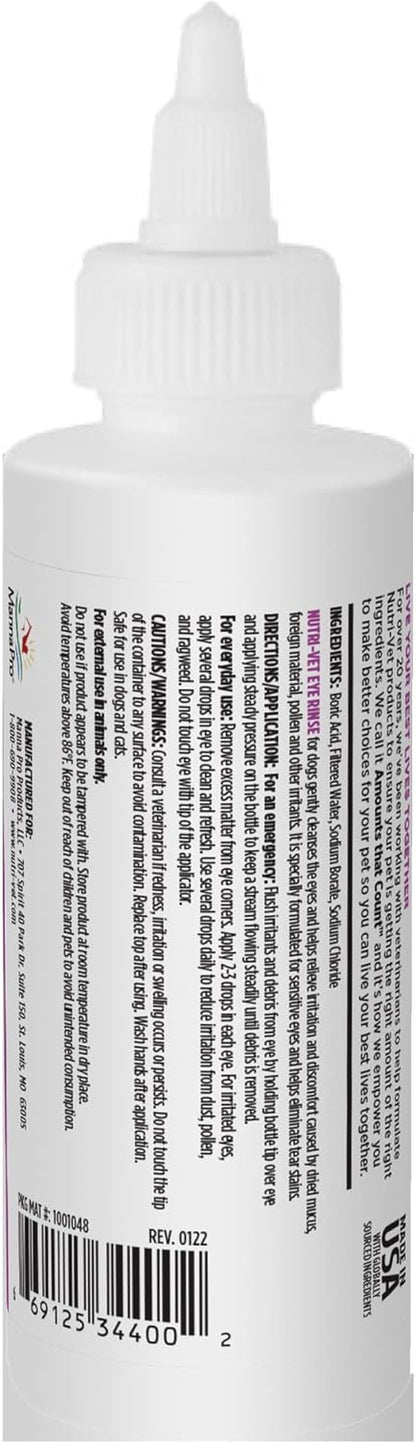 Nutri-Vet Dog Eye Wash, Tear Stain Remover for Dogs, Pet Eye Rinse, 4Oz | Eye Wash for Dogs, Dog Eye Cleaner, Tear Stains, Pet Safe Formula, Gentle Cleansing, Daily Care, Routine Cleaning7