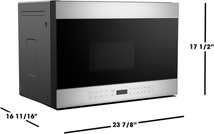 SMO1461GS 24 In. 1.4 Cu. Ft. over the Range Microwave Oven | 1,000 Watt, 12.8" Carousel Turntable, Sensor Cooking, Edge to Edge Black Glass with Stainless Steel10