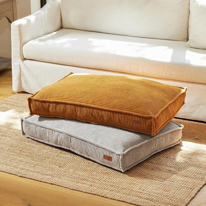 FUKUMARU 5.5-Inch Thick Dog Bed Mat, Washable Cat Bed with Waterproof Lining, Orthopedic Dog Beds for Senior Dogs, Cozy Flat Dog Kennel Bed for Crate, Non-Slip Pet Pillow Bed, Grey8