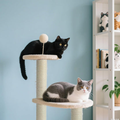 4 PCS M8 15.7 X 2.75 Inch Cat Scratching Post Replacement, Sisal Pole Cat Tree Replacement Post with Screws, Refill Scratcher Posts for Indoor Kitten Tree Tower Spare Cats Furniture Protector7