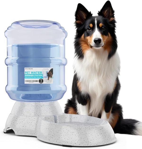 Automatic Pet Waterer Dispenser with Bpa-Free Design – 1 Gallon Capacity, Convenient Waterer Solution Ideal for Dogs and Cats Small and Large Pets1