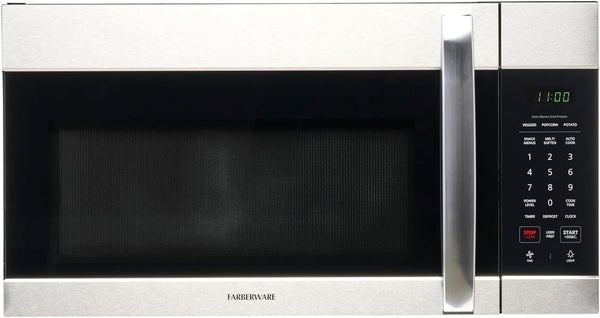 1.7 Cu. Ft. Over-The-Range Microwave Oven – 1000 Watts Power, Auto Cook Settings, Defrost, Easy Clean and Child Safety Lock - Stainless1