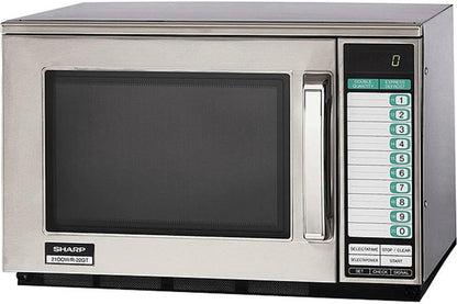 R-22GT Commercial Microwave Oven, Heavy Duty, 1200 Watt, 0.70 Cu. Ft. Capacity, Stainless Steel, 20 Program Inputs, 11 Power Levels, Express Defrost, 3-Stage Cooking, Digital Display1