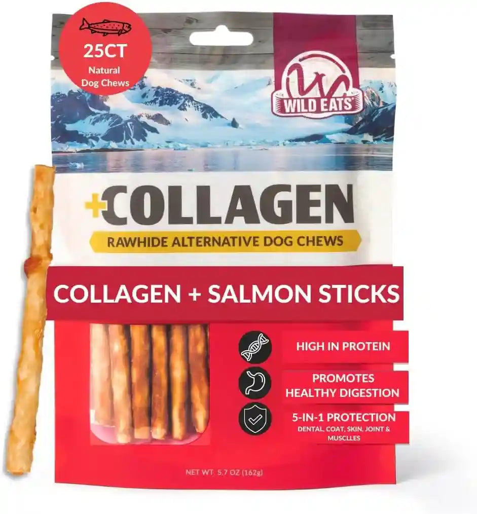 wild-eats-real-duck-collagen-bully-sticks-for-dogs-25-pack-rawhide-free-no-hide-chew-treat-made-without-grain-5-inch-size-high-protein-satisfies-natural-gnawing-urges-suits-all-breeds
