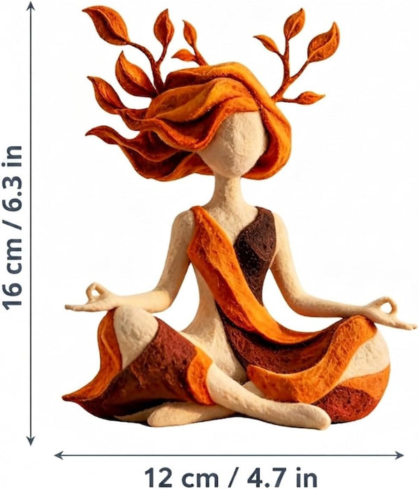 Serenity Growth Meditation Figurine – Abstract Resin Yoga Sculpture for Mindfulness & Inner Peace, Aesthetic Home Decor Statue for Living Room, Bedroom, Desk, Relaxation Gift3