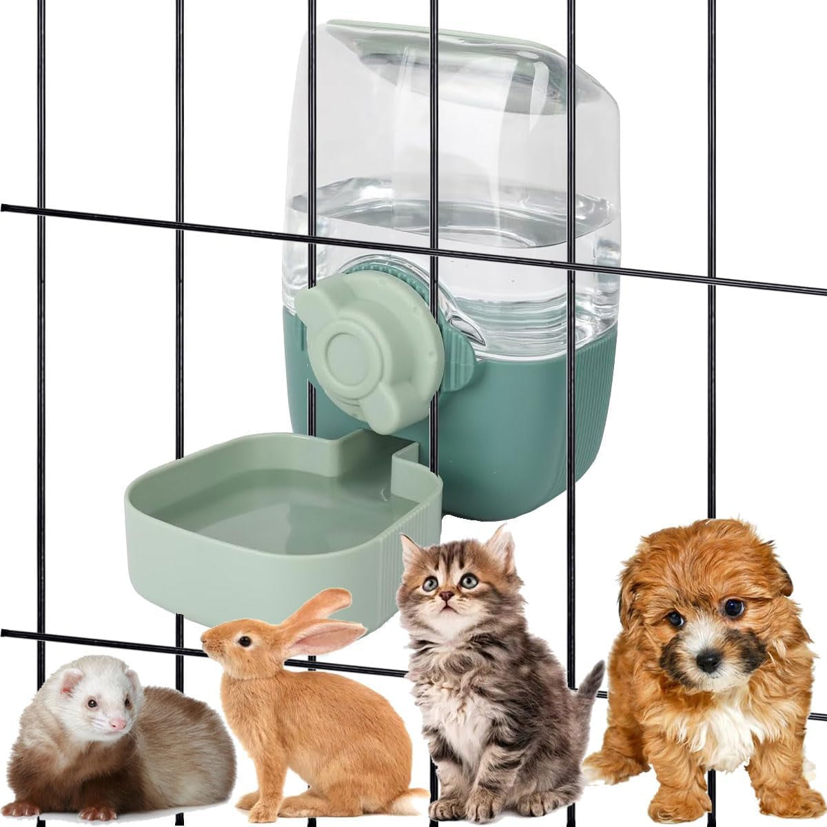 35oz-hanging-automatic-rabbit-water-dispenser-cage-water-bottle-auto-gravity-pet-water-station-for-small-animals-puppy-kitten-rabbit-chinchilla-hedgehog-ferret-1lgreen