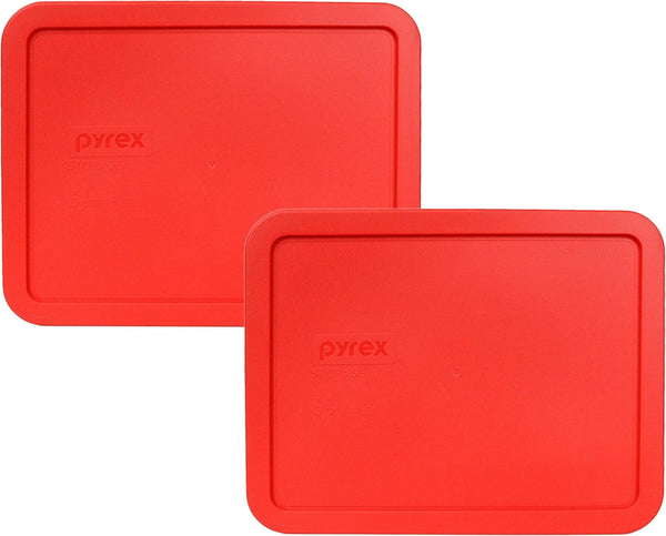 7211-PC (6-Cup) Red Food Storage Lid (2-Pack) - Made in USA | Bpa-Free Plastic | Rectangle Shape | Replacement Covers | Top-Rack Dishwasher Safe | Snug Seal | Flexible Construction1