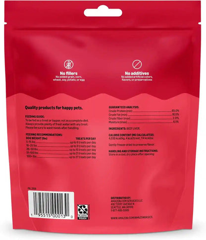 Amazon Basics Freeze-Dried Raw Single Ingredient Dog Treats (Previously Wag), Beef Liver, High Protein, Grain-Free, 3.3 Ounce (Pack of 1), Packaging May Vary8