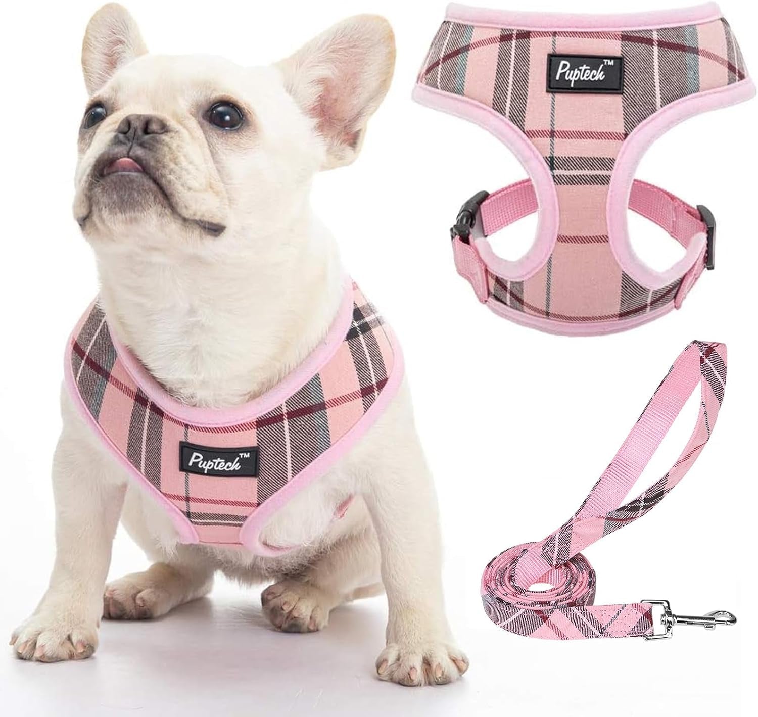 pupteck-soft-mesh-dog-harness-small-sized-and-leash-set-pet-puppy-cat-comfort-padded-vest-no-pull-harnesses-beige-s