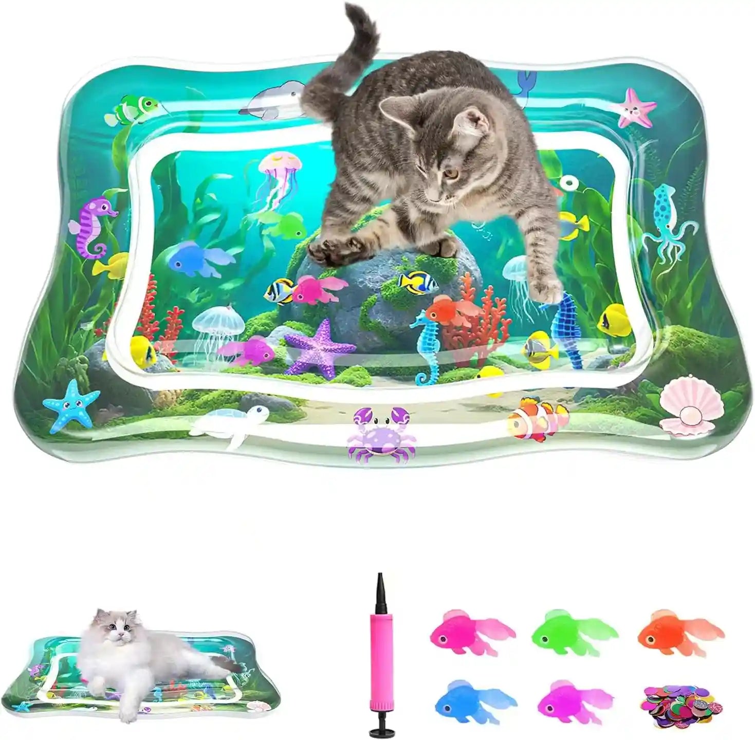 interactive-cat-toys-for-indoor-cats-water-mat-with-floating-fish-upgraded-durable-sensory-play-mat-boredom-anxiety-relief-summer-cooling-water-bed-for-kittens-adult-cats-exercise