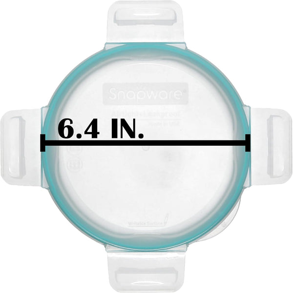 7201R-PC (4-Cup) Clear Lid with Teal Gasket (2-Pack) - Made in USA | Bpa-Free Construction | Freezer Safe | Top-Rack Dishwasher Safe | Reusable Design | Snap-Lock | Airtight Configuration3