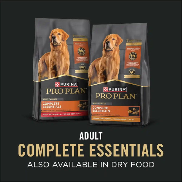 Purina Pro Plan Wet Dog Food Grain Free Complete Essentials Variety Pack, Chicken and Carrots and Turkey and Sweet Potato Entrees - (Pack of 12) 13 Oz. Cans8