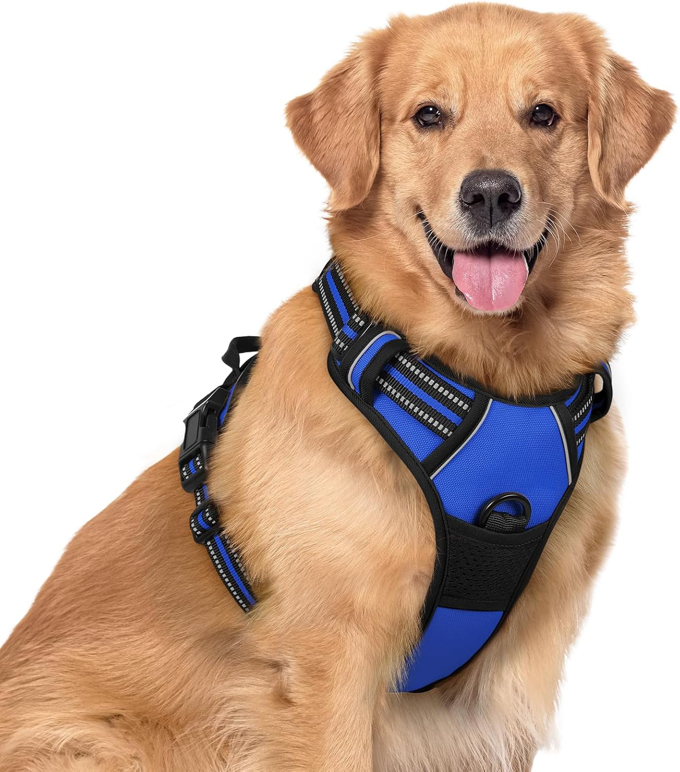 rabbitgoo-dog-harness-no-pull-for-large-dogs-with-2-leash-clips-pet-vest-no-choke-with-handle-adjustable-soft-padded-reflective-easy-control-for-walking-black-large