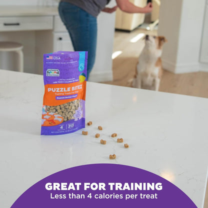 Outward Hound by Nina Ottosson Puzzle Bitez USA Made Dog Treats, Peanut Butter Flavor, Bite-Sized Training Reward and Interactive Puzzle Toy Treats, 7.5Oz4