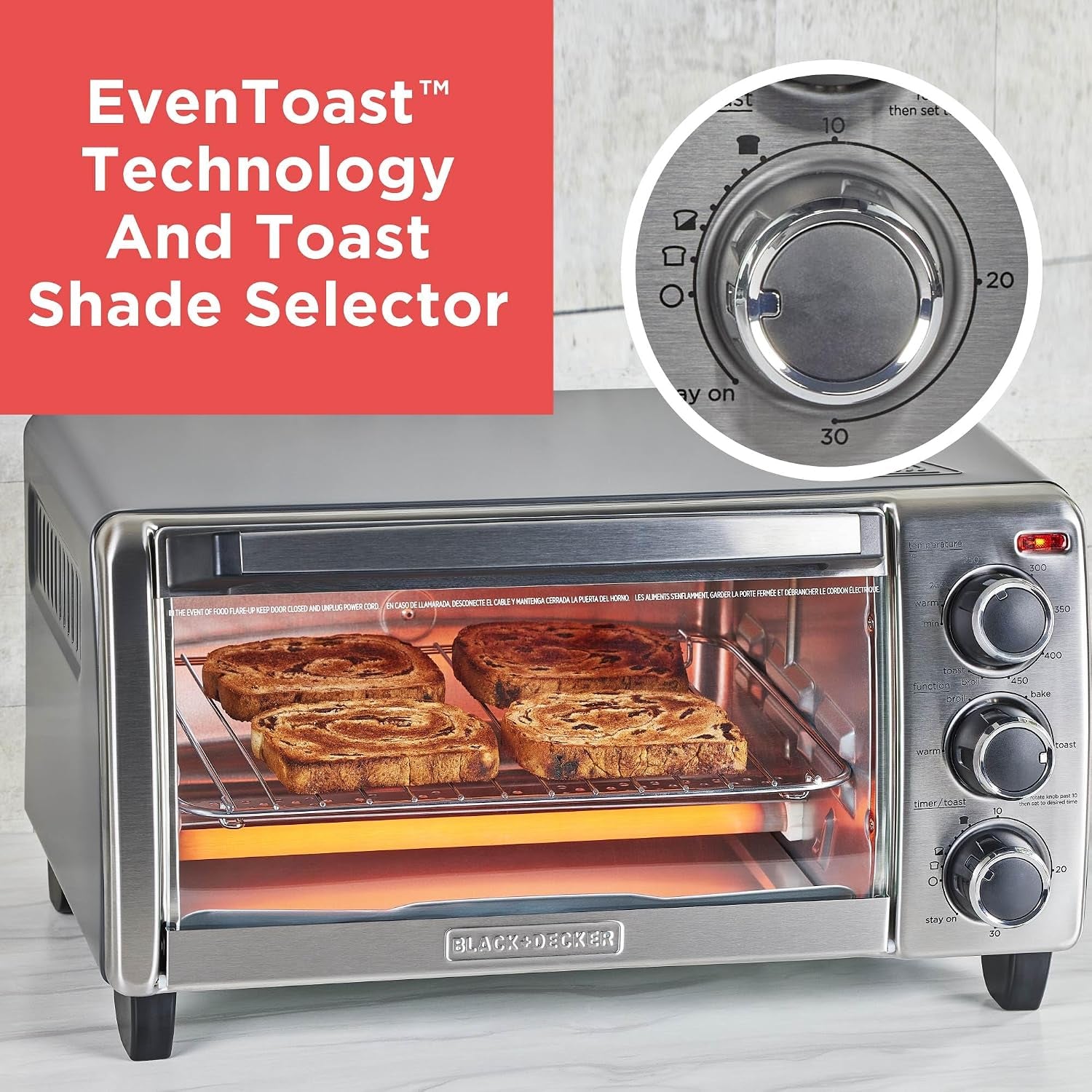 black-decker-to1313sbd-toaster-oven-15-47-inch-silver-compact-convection-oven-fits-a-9-inch-pizza-with-timer-stay-on-function-and-removable-crumb-tray