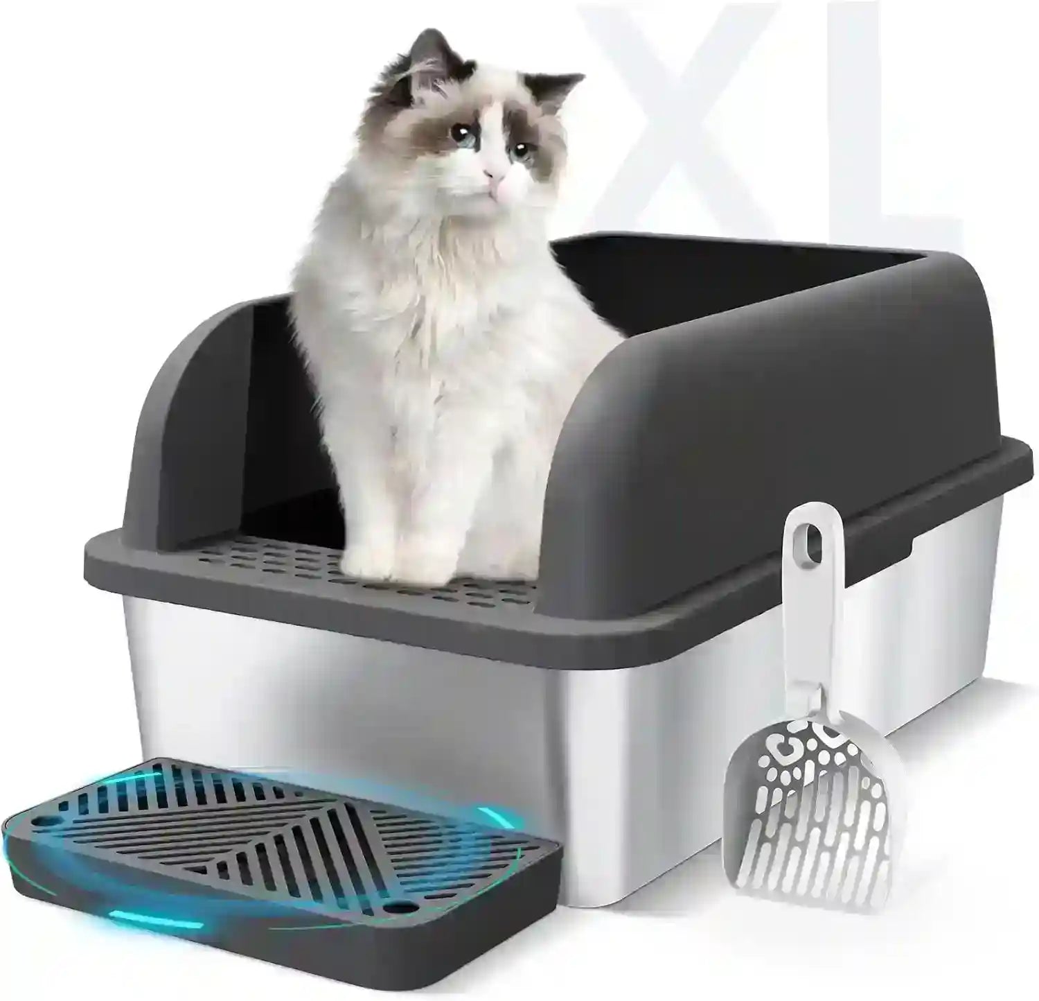 fluffy-cat-in-xl-covered-litter-box-with-scoop-and-odor-control-mat-ideal-for-large-cats-and-daily-pet-care