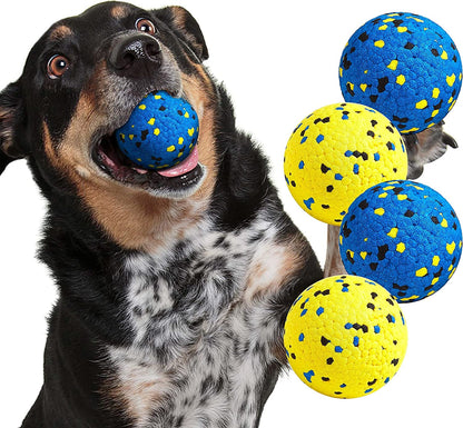 Kimee Dog Balls Tennis Ball Toys Dog Toys for Aggressive Chewers Durable Teething Chew Toys Water Toy Fetch Ball for Large Medium Small Dog and Puppies (4 Balls)1