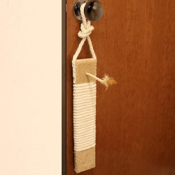 Ware Manufacturing Carpeted Kitty Scratch Surface Door Hanger Post, 19"4