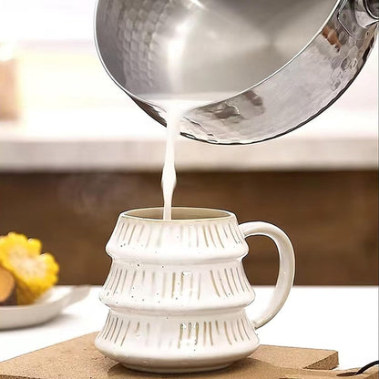 Thickened 304 Stainless Steel Pot, Solid Wood anti Scald Handle with Hook, Multifunctional Sauce Pot with Inverted Mouth, Milk Pot, Cooking Pot (1.7 Quarts)3
