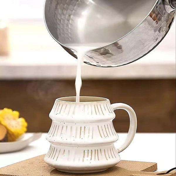 Thickened 304 Stainless Steel Pot, Solid Wood anti Scald Handle with Hook, Multifunctional Sauce Pot with Inverted Mouth, Milk Pot, Cooking Pot (1.7 Quarts)3