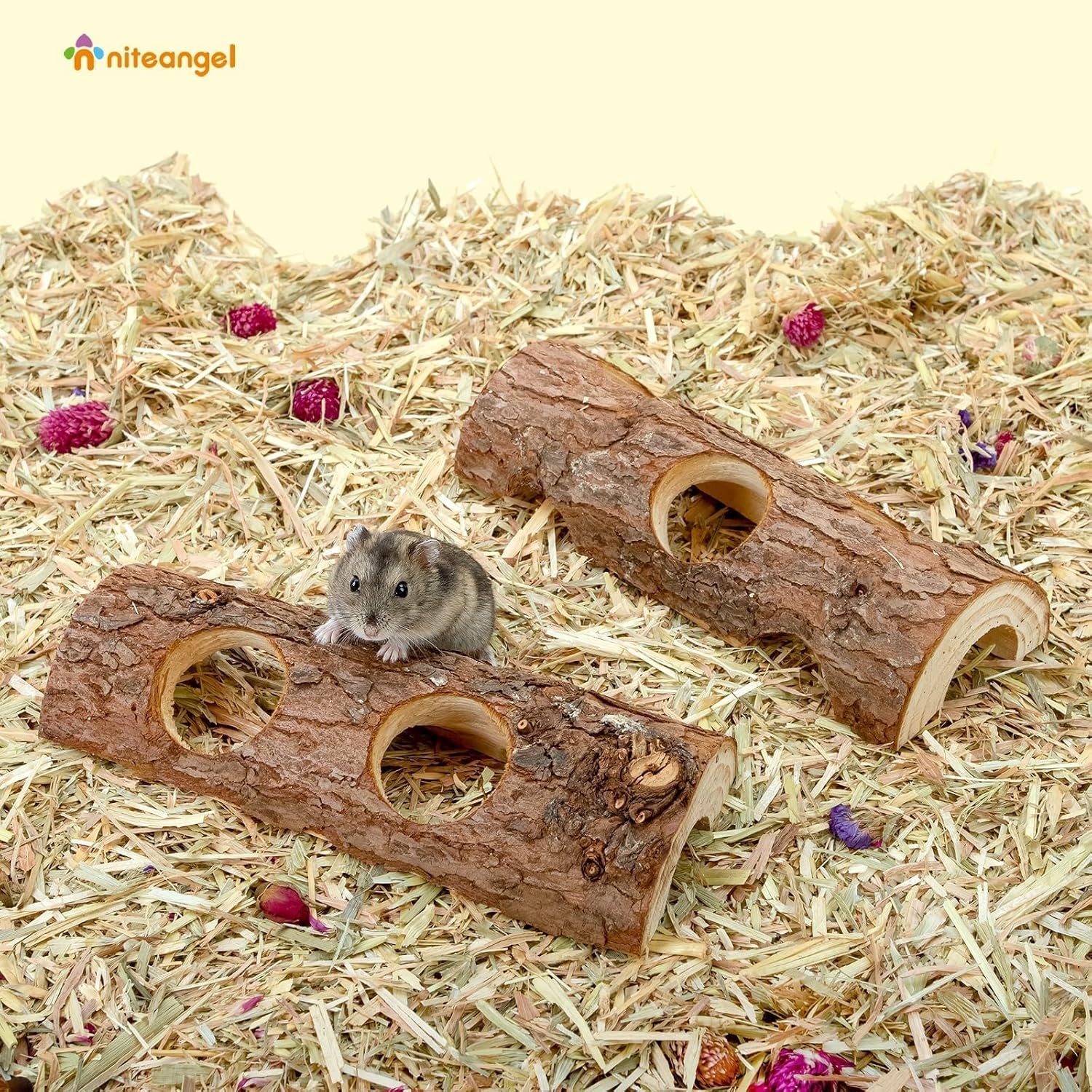 niteangel-natural-wooden-hamster-mouse-tunnel-tube-toy-forest-hollow-tree-trunk