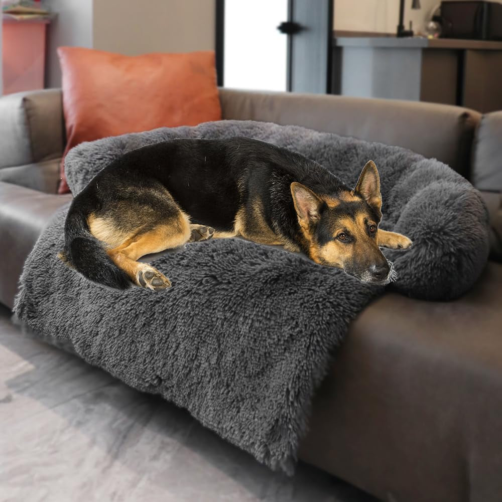 calming-dogs-cats-bed-mats-dog-pad-washable-removable-couch-cover-plush-long-fur-mat-for-pets-waterproof-lining-perfect-for-small-medium-and-large-dogs-and-cats-gradient-gray-36x31