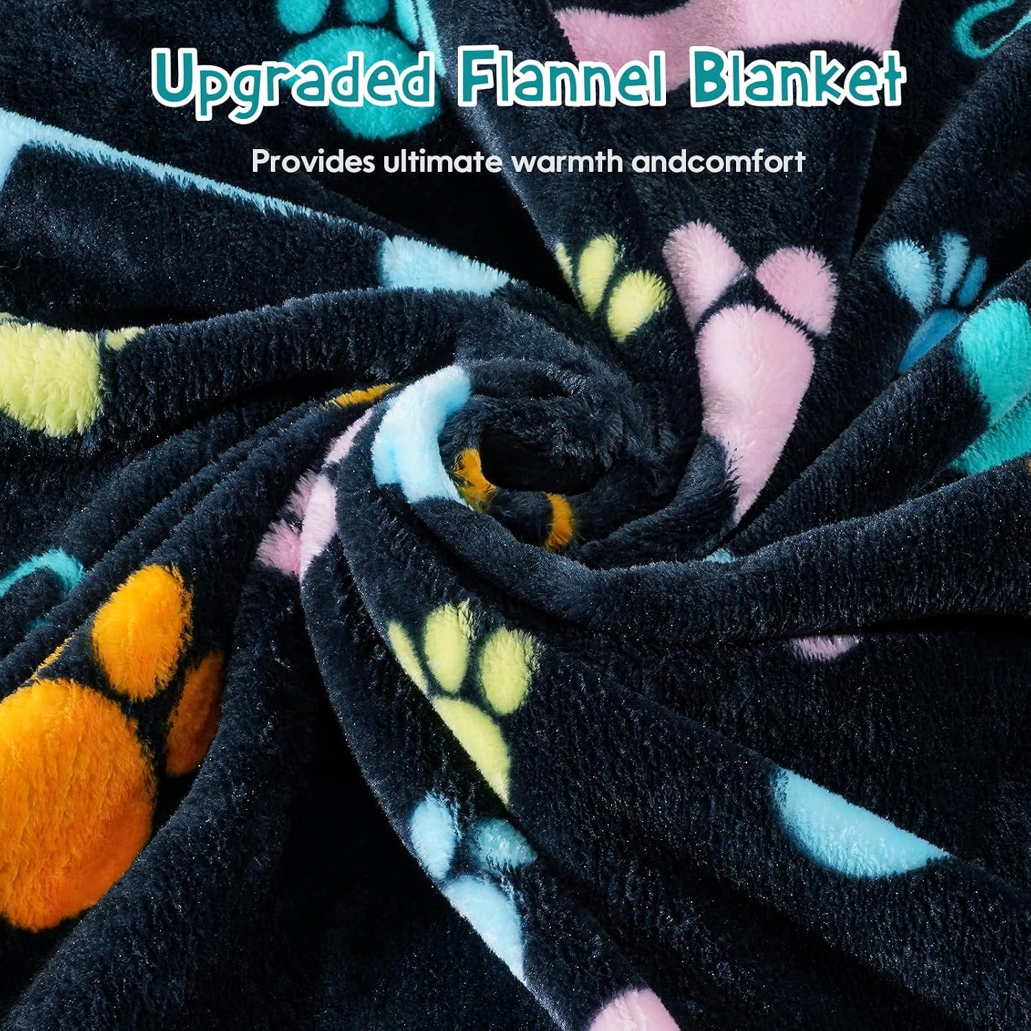 rezutan-blanket-for-large-dogs-cat-flannel-washable-soft-pet-mat-throw-cover-for-kennels-beds-sofas-furniture-protection-cute-paw-pattern-black-50x40-inch