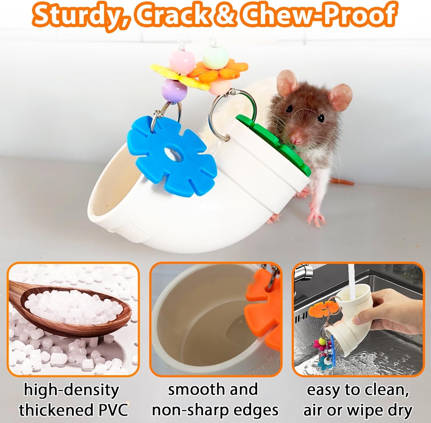 rat-enrichment-foraging-toy-wide-opening-for-more-treats-easy-clean-slow-feeder-hanging-fancy-cage-puzzle-toy-for-rats-mice-inspires-foraging-instincts-to-relieve-boredom-and-keep-healthy