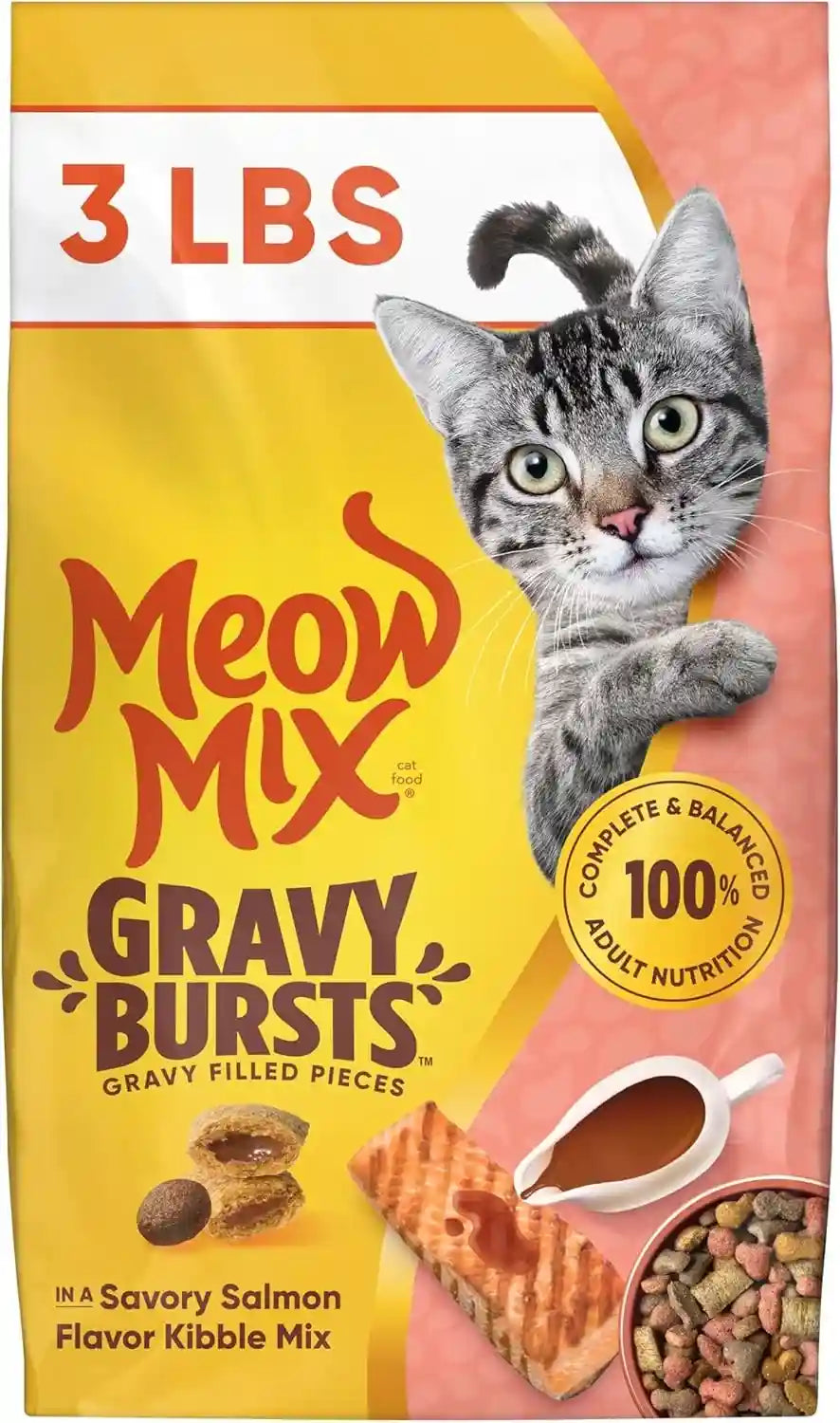 meow-mix-gravy-bursts-dry-cat-food-3-lb-bag-crunchy-cat-kibble-gravy-filled-pieces-100-complete-balanced-nutrition-for-adult-cats-high-quality-protein