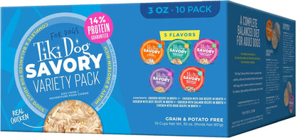 Tiki Dog® Savory Variety Pack, 3 Oz Cups (10 Count)1