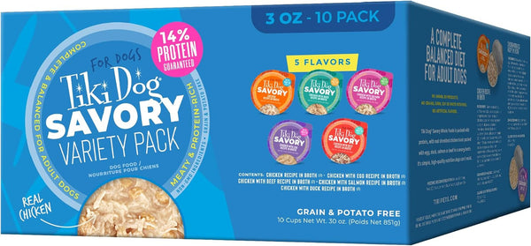 Tiki Dog® Savory Variety Pack, 3 Oz Cups (10 Count)1